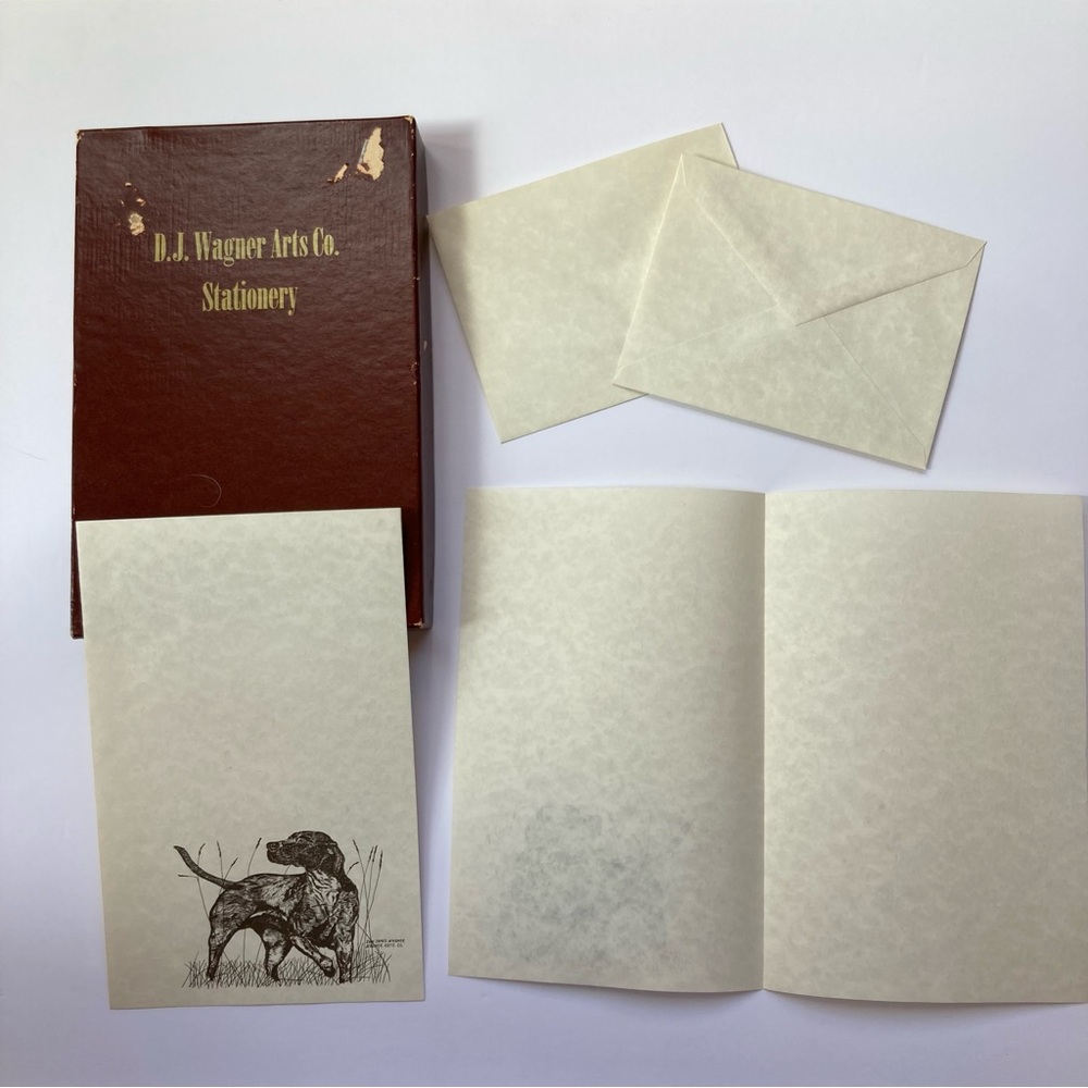 D.J. Wagner Stationery Set - Brown and Cream